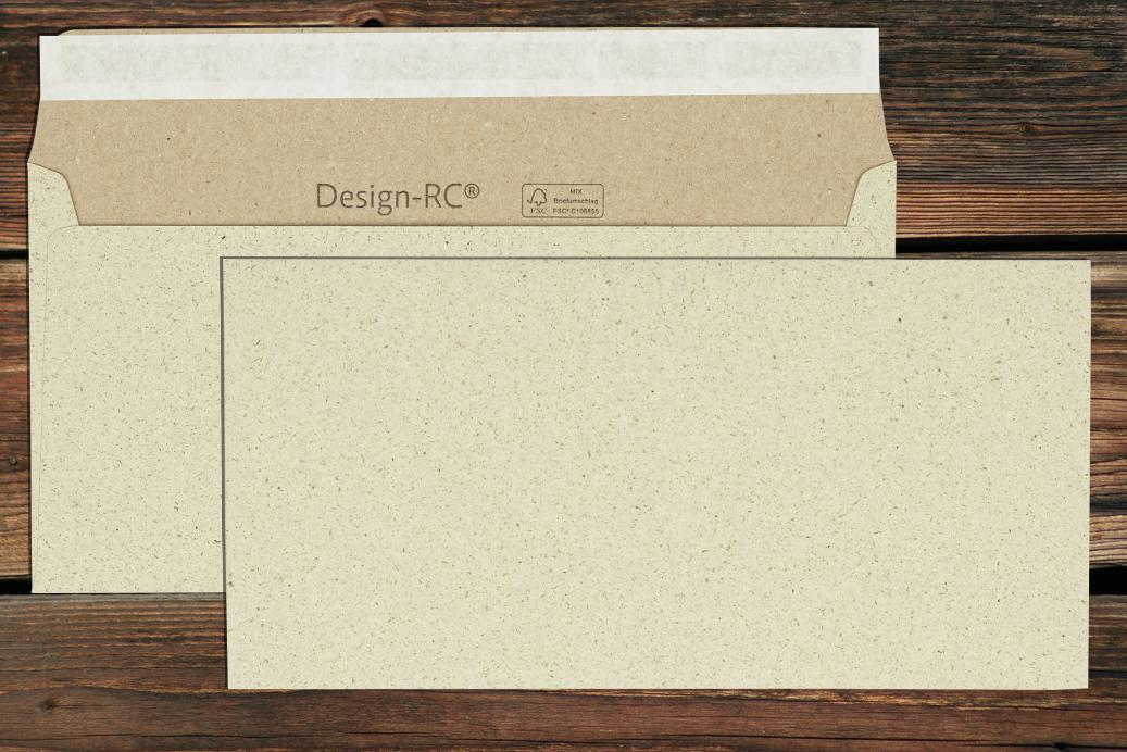 Briefhüllen C6/5 114x229 mm Haftklebend Recycling Graspapier 120 g/qm